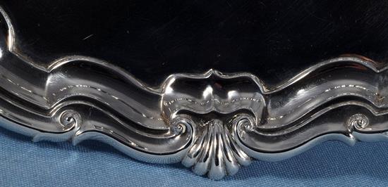 A George V silver salver, by James Dixon & Sons, Diameter 262mm, weight: 21.8oz/680grms